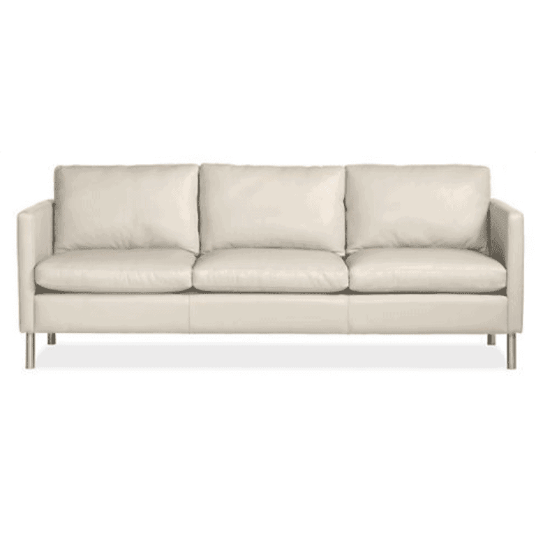 Jackson Ivory Leather Sofa WELLROOMED