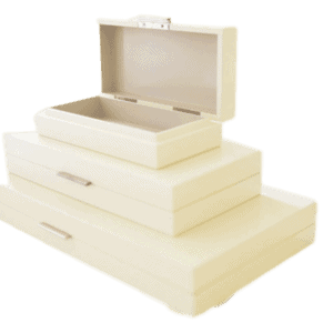 Ivory Large Matte Lacquer Box
