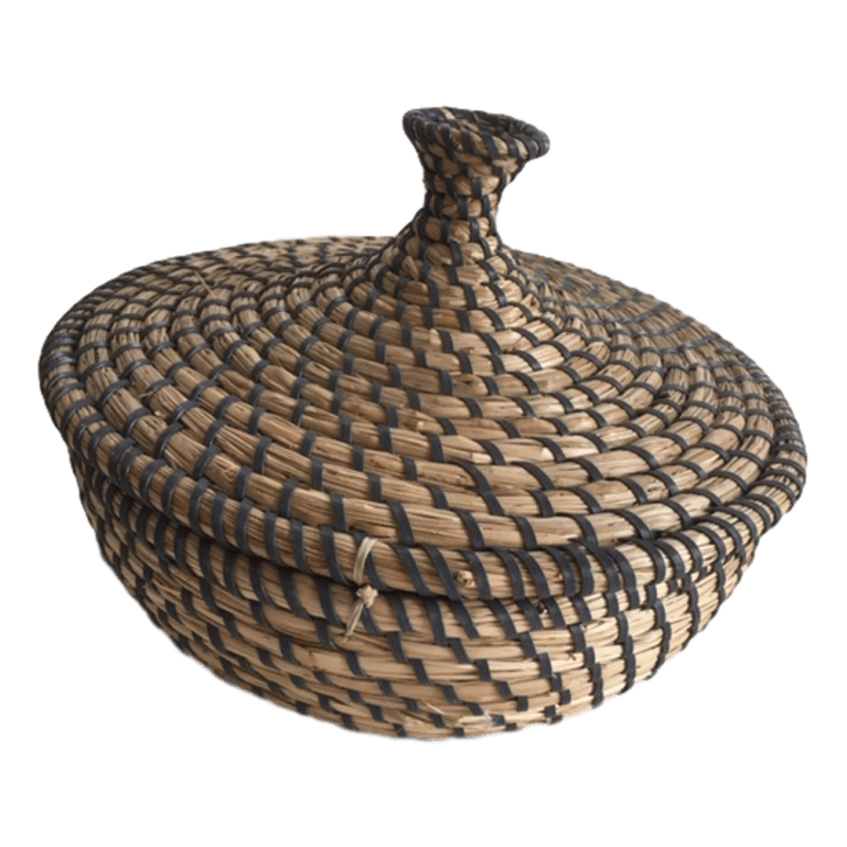 Woven Covered Round Basket WELLROOMED
