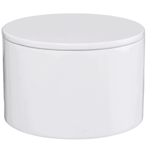 White Lacquer Round Box
