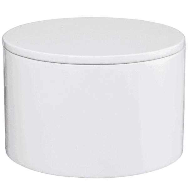 White Lacquer Round Box