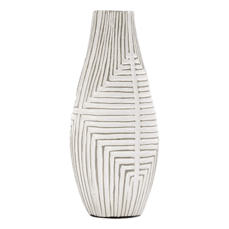 Maze Tall White Vase WELLROOMED